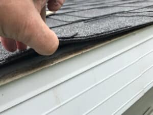 Roof with hail damage inspection