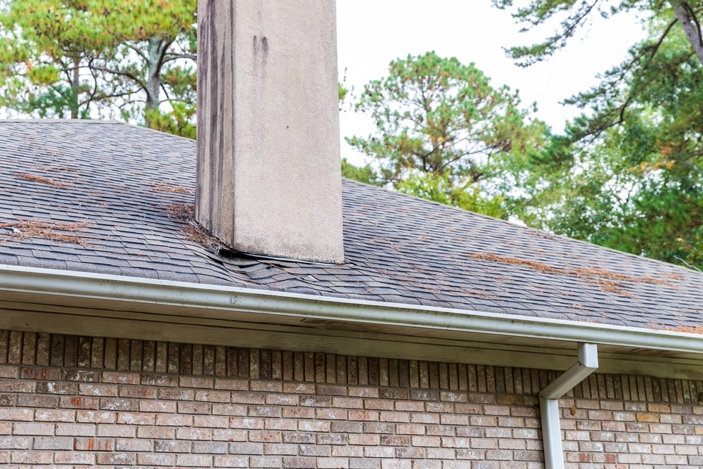 Roof damaged due to water leakage