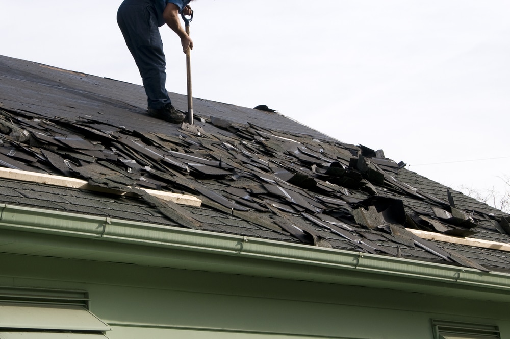 shingle roof removing