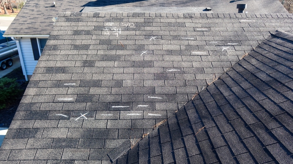 Residential roof inspection for storm damage claim