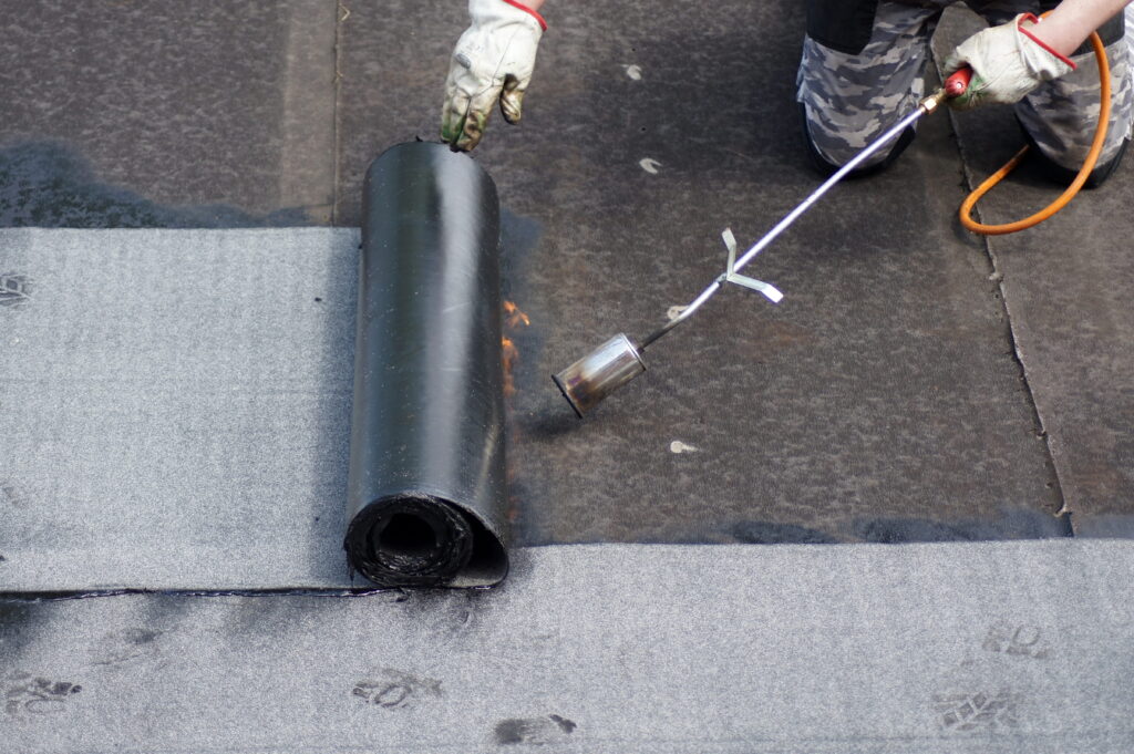 epdm roofing with flat roofs shown
