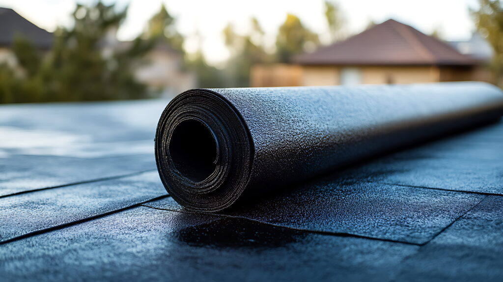 epdm roofing roll shown with flat roof