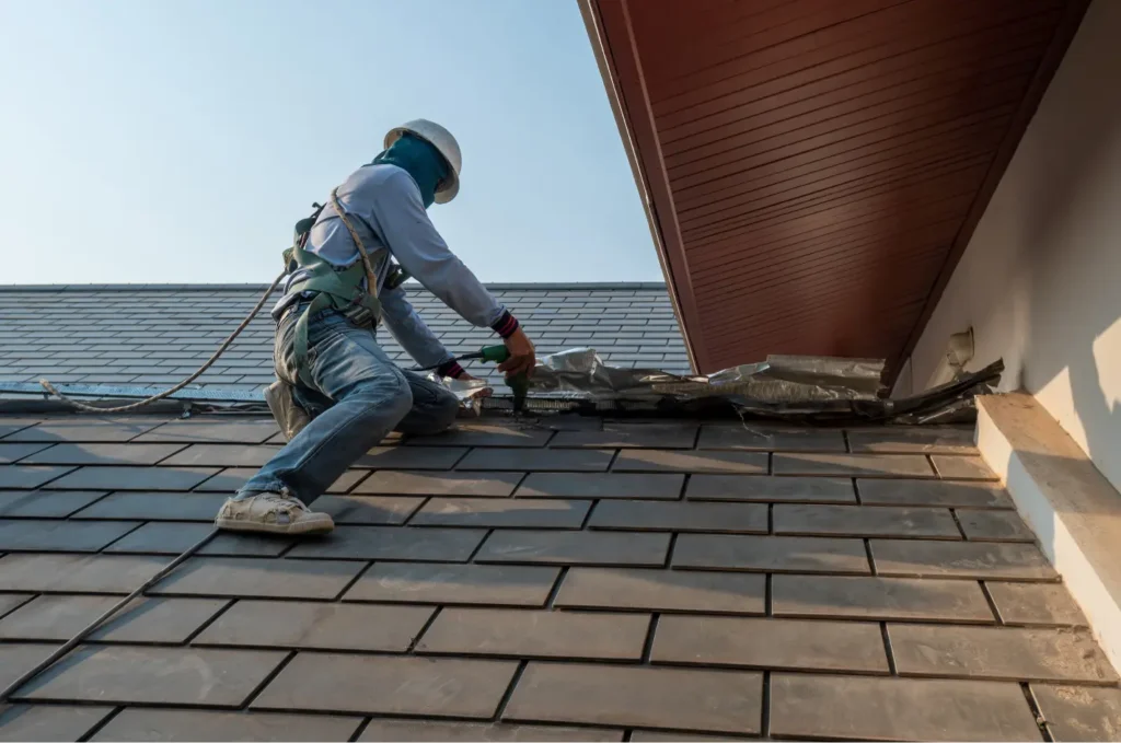 Residential asphalt roof after a professional roof rejuvenation treatment