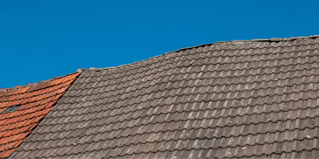 Roof replacement ready as old shingles are removed from a residential home