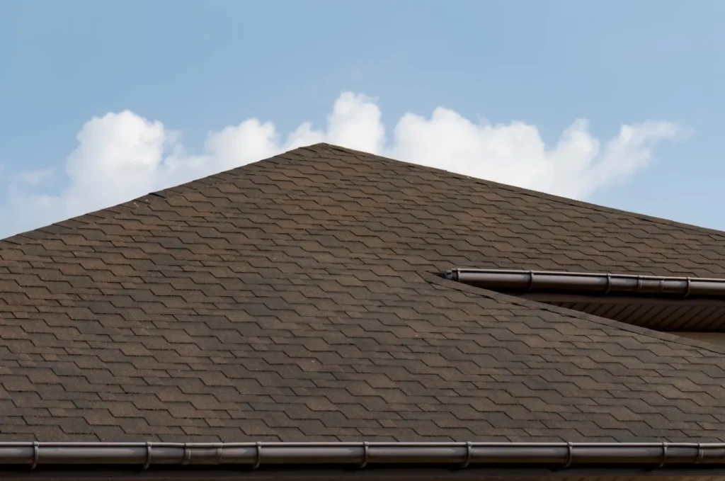 Asphalt shingle roof with intact shingles that help protect the home from roof leaks