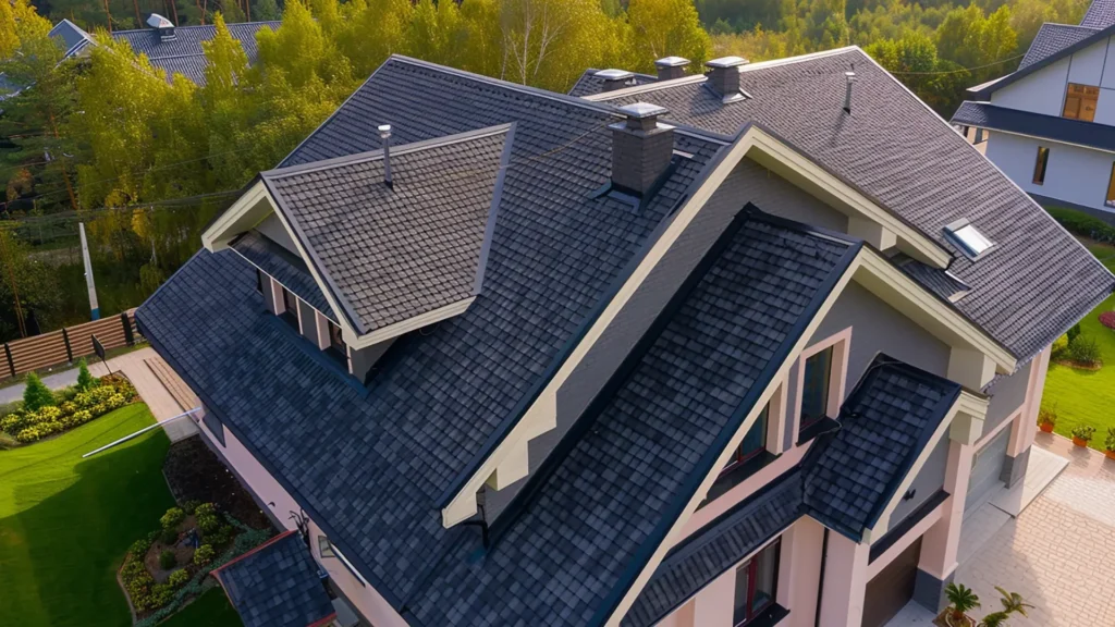 Asphalt shingle roof in good condition with no visible signs of roof leaks or surface damage